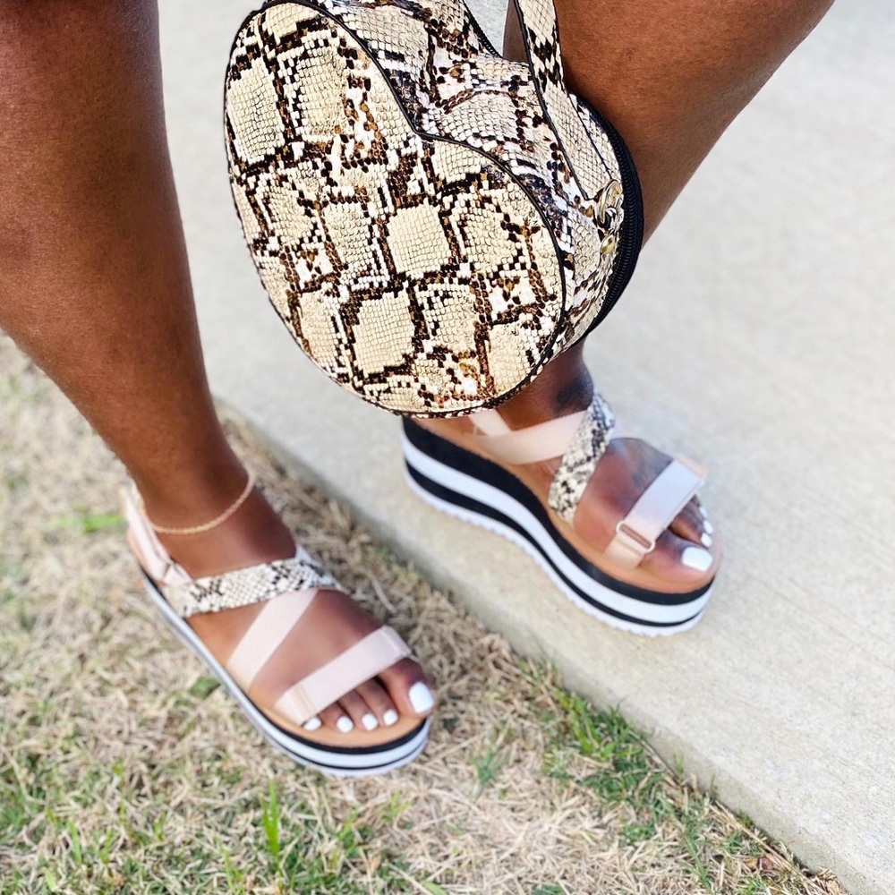 Zoey Snakeskin Sandal
